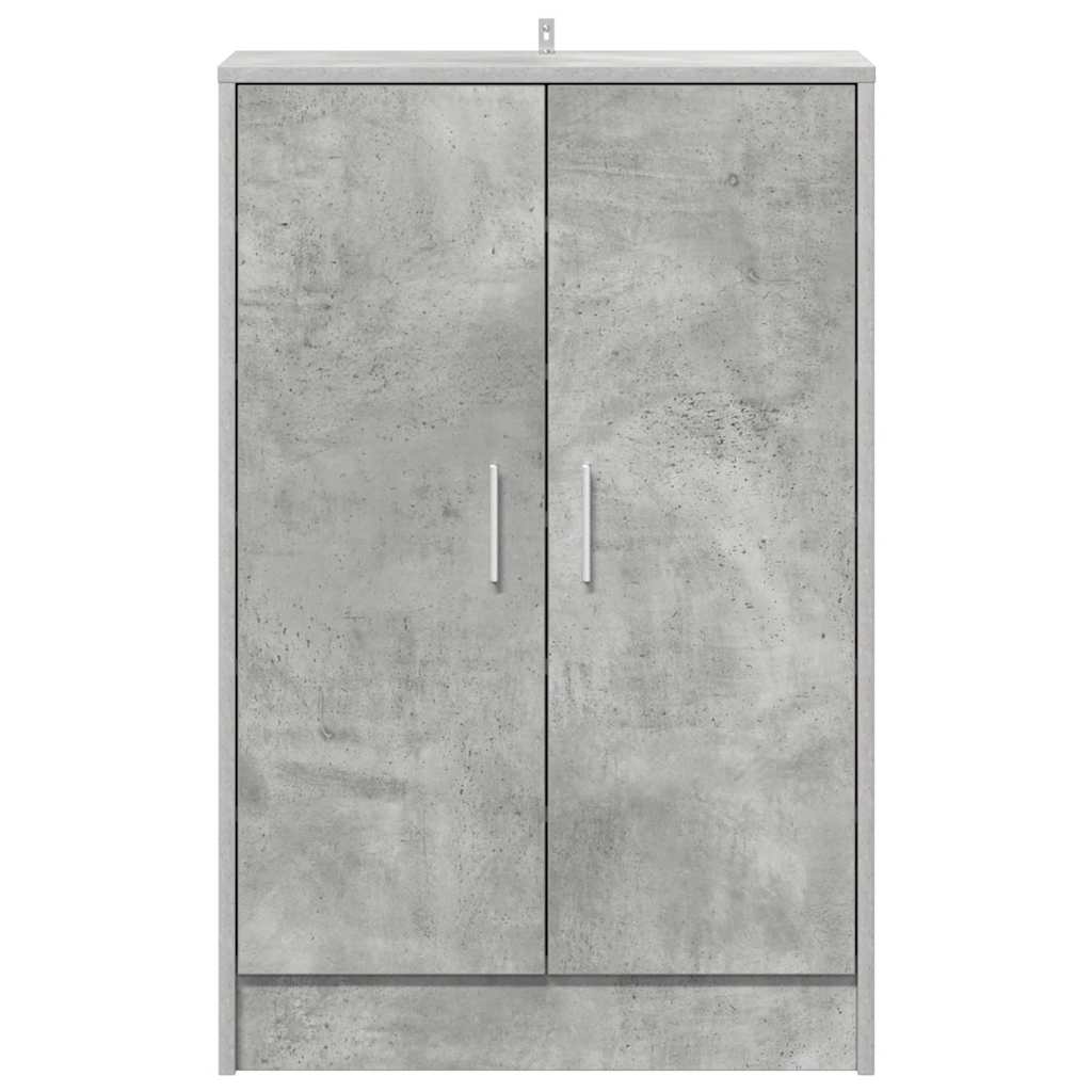 Scarpiera Grigio Cemento 60x35x92 cm in Truciolato