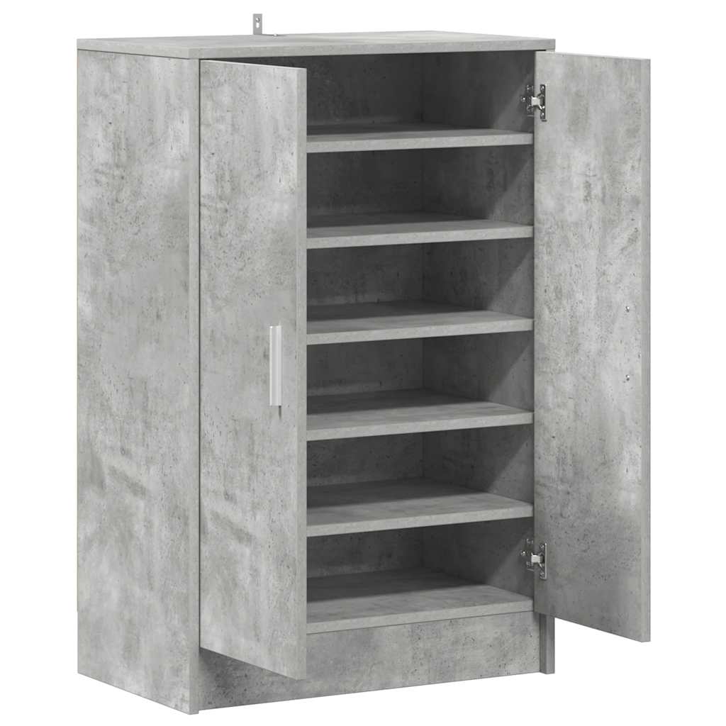 Scarpiera Grigio Cemento 60x35x92 cm in Truciolato