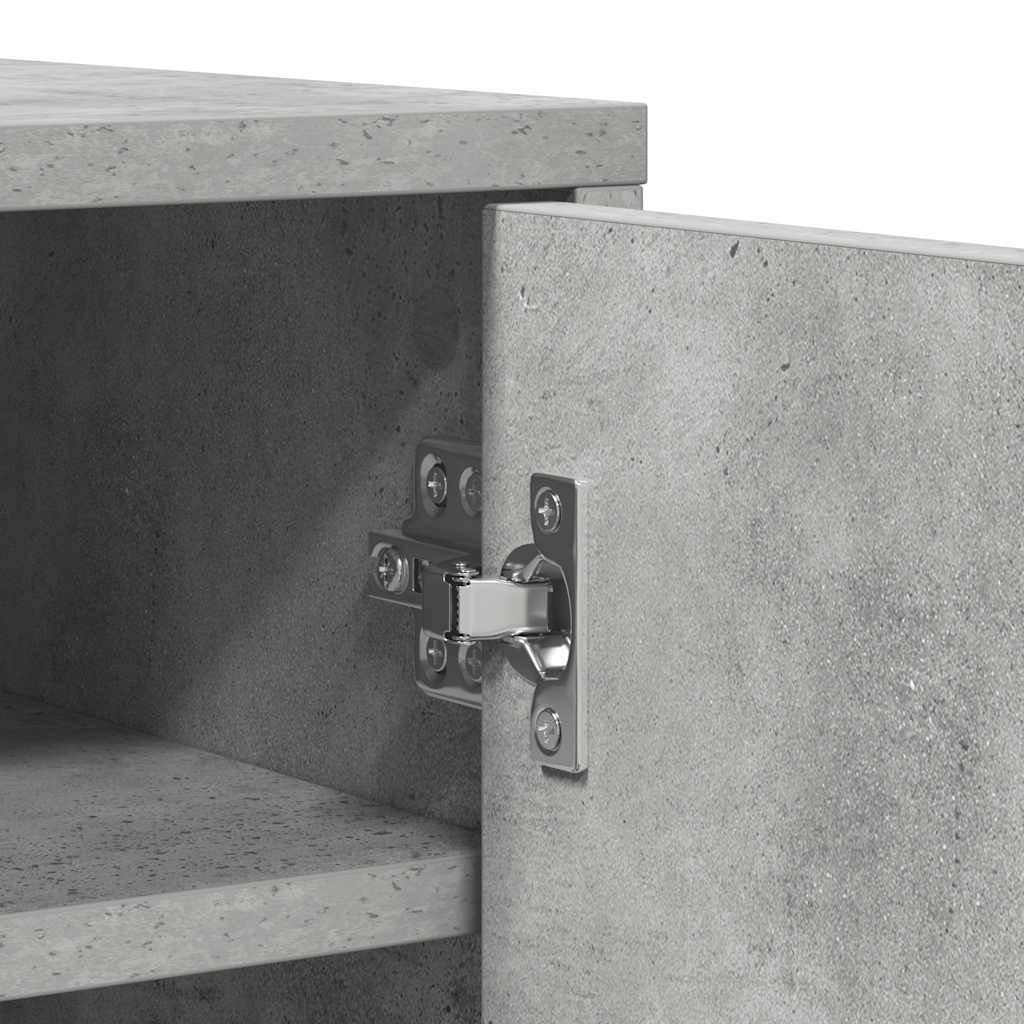 Scarpiera Grigio Cemento 60x35x92 cm in Truciolato