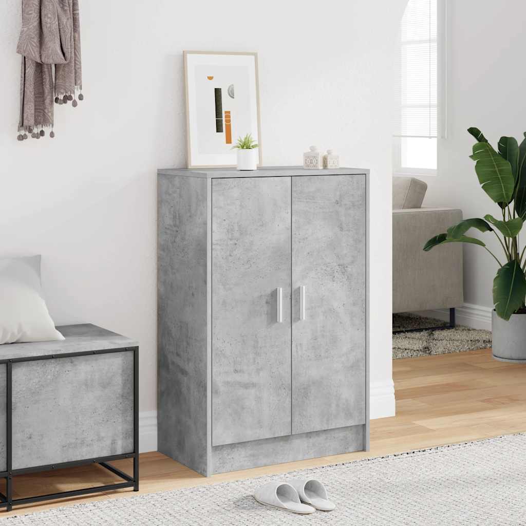 Scarpiera Grigio Cemento 60x35x92 cm in Truciolato