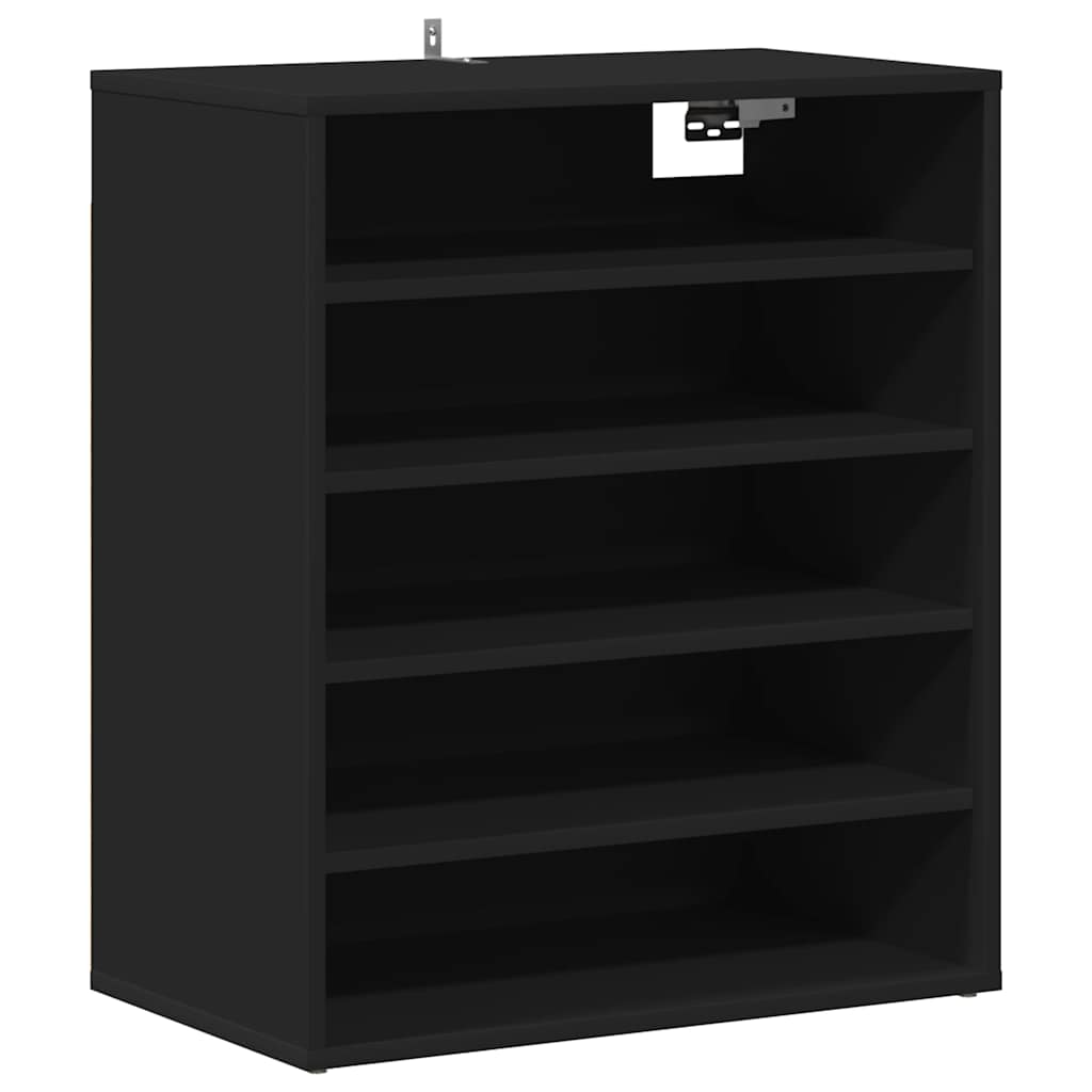 Scarpiera Nera 60x35x70 cm in Truciolato