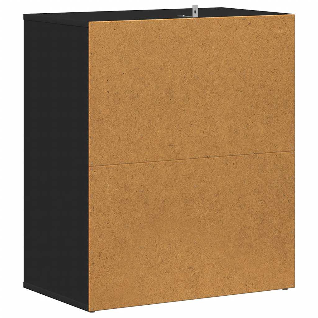 Scarpiera Nera 60x35x70 cm in Truciolato