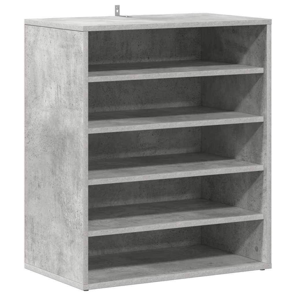 Scarpiera Grigio Cemento 60x35x70 cm in Truciolato