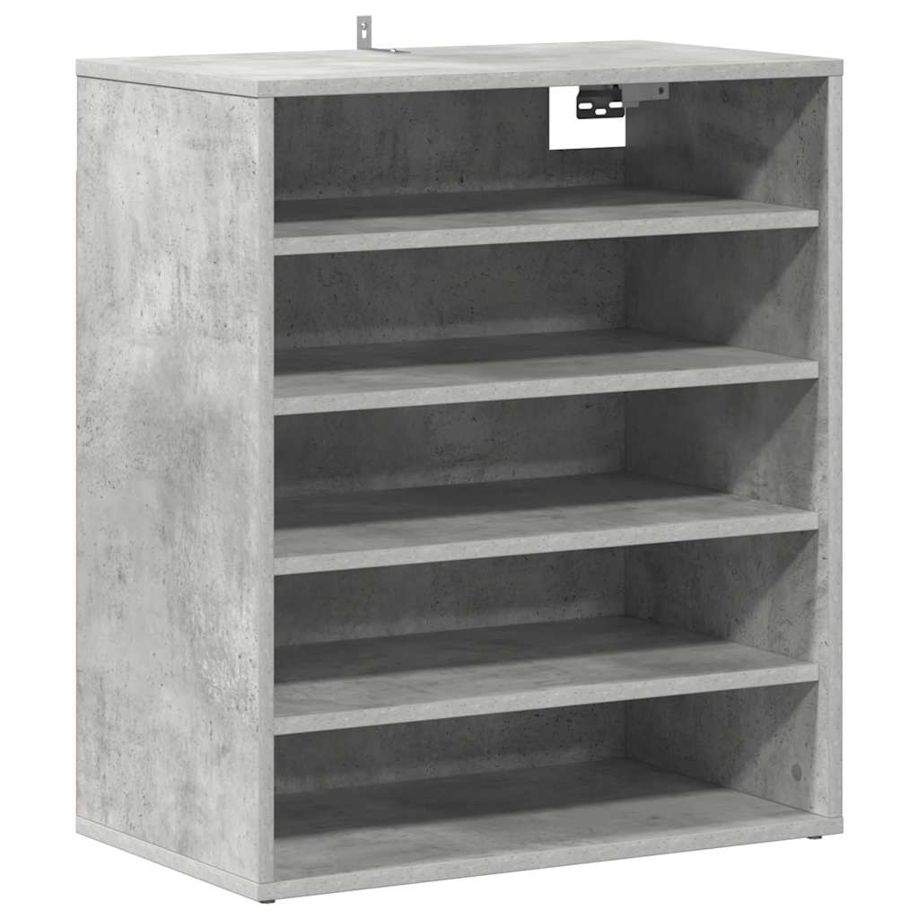 Scarpiera Grigio Cemento 60x35x70 cm in Truciolato