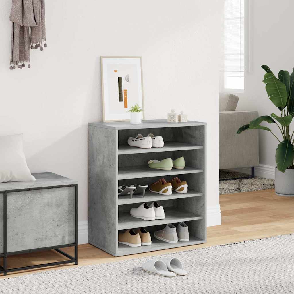 Scarpiera Grigio Cemento 60x35x70 cm in Truciolato