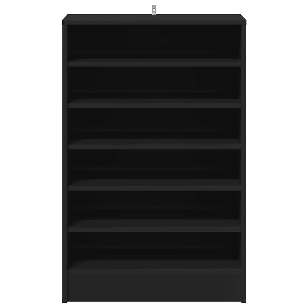 Scarpiera Nera 60x35x92 cm in Truciolato