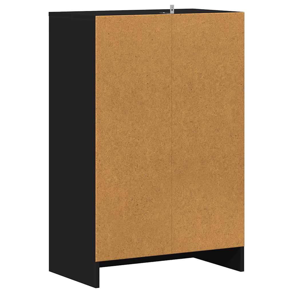 Scarpiera Nera 60x35x92 cm in Truciolato