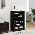 Scarpiera Nera 60x35x92 cm in Truciolato