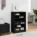 Scarpiera Nera 60x35x92 cm in Truciolato