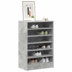 Scarpiera Grigio Cemento 60x35x92 cm in Truciolato