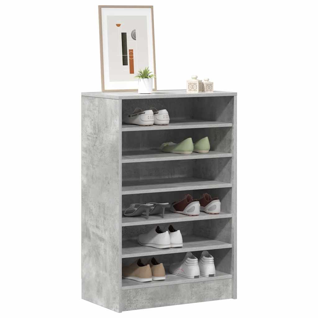 Scarpiera Grigio Cemento 60x35x92 cm in Truciolato