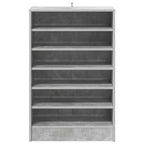 Scarpiera Grigio Cemento 60x35x92 cm in Truciolato