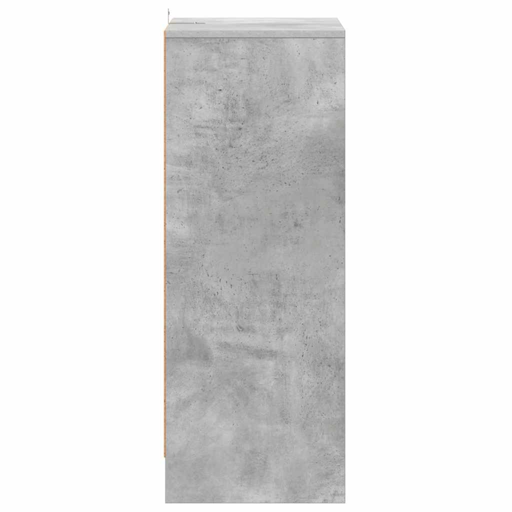 Scarpiera Grigio Cemento 60x35x92 cm in Truciolato