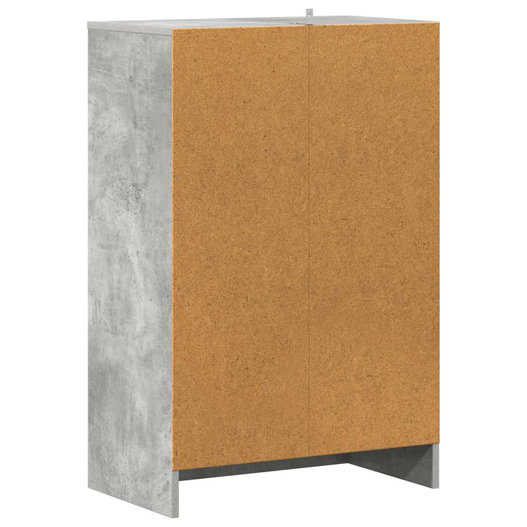 Scarpiera Grigio Cemento 60x35x92 cm in Truciolato