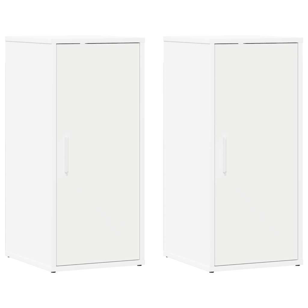 Scarpiere 2 pz Bianche 32x35x70 cm in Legno Multistrato