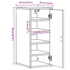 Scarpiere 2 pz Bianche 32x35x70 cm in Legno Multistrato
