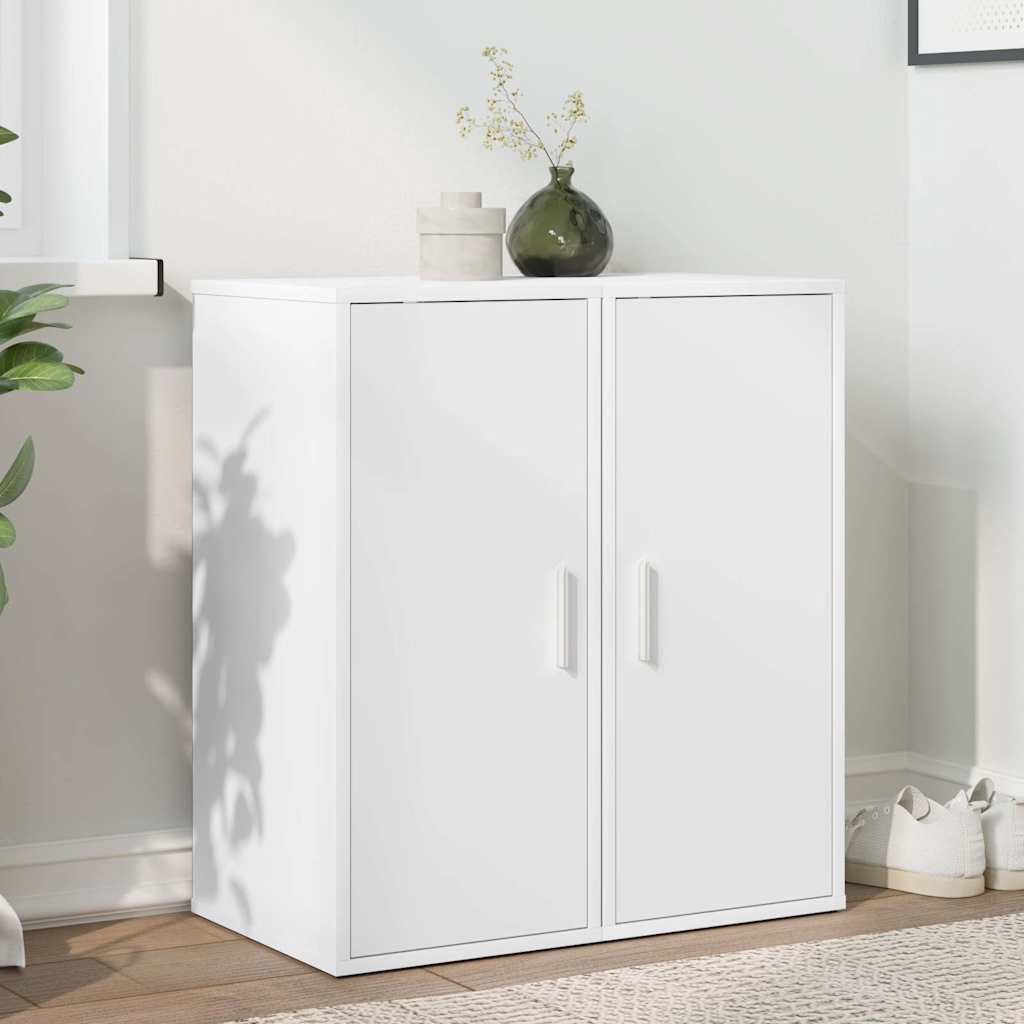 Scarpiere 2 pz Bianche 32x35x70 cm in Legno Multistrato