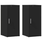 Scarpiere 2 pz Nere 32x35x70 cm in Truciolato