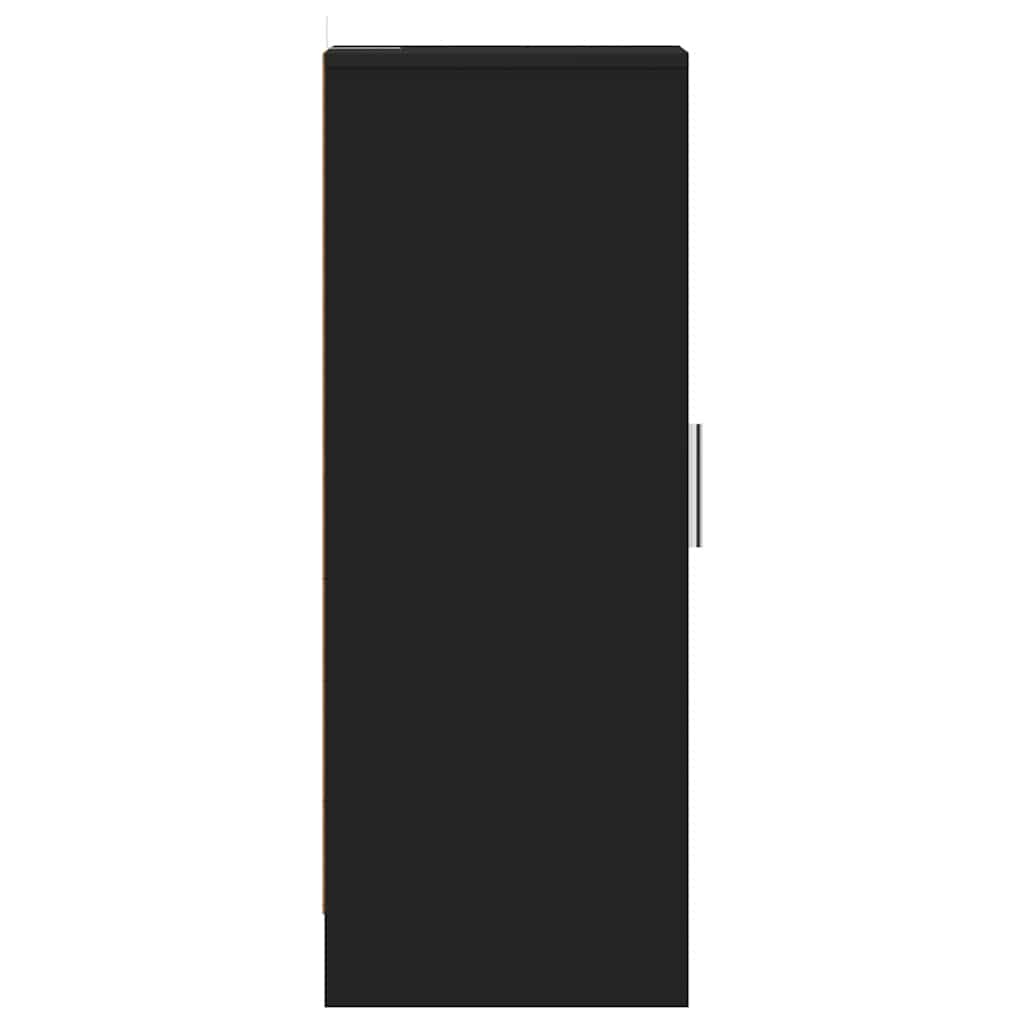 Scarpiera Nera 32x35x92 cm in Truciolato