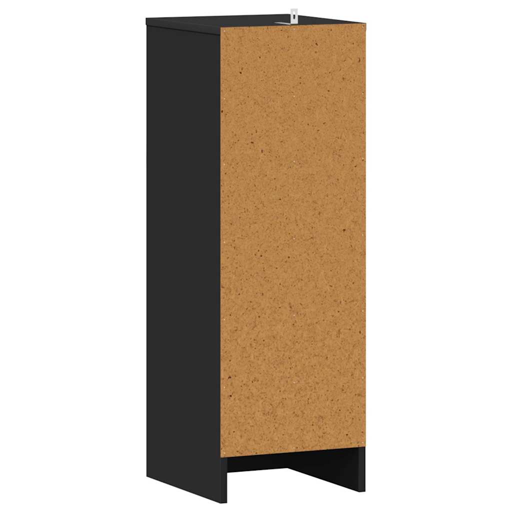 Scarpiera Nera 32x35x92 cm in Truciolato