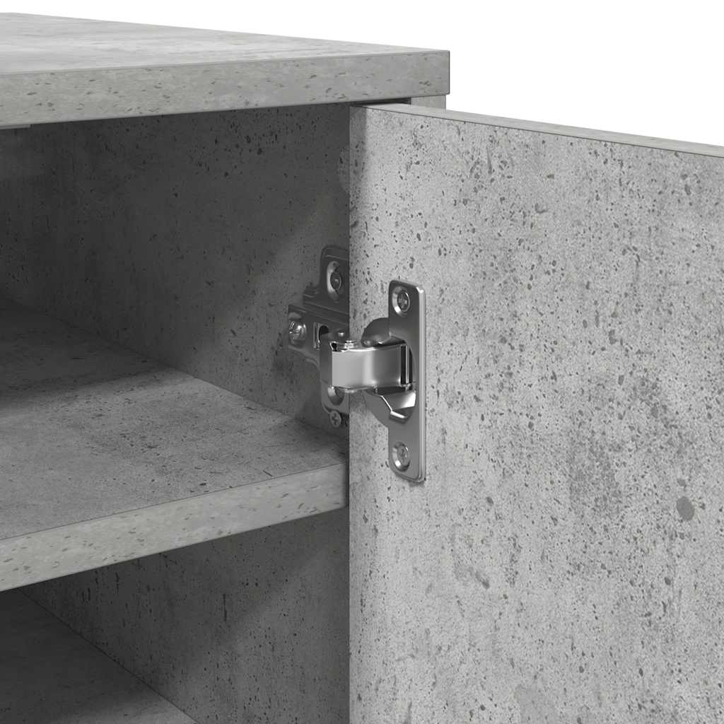 Scarpiera Grigio Cemento 32x35x92 cm in Truciolato