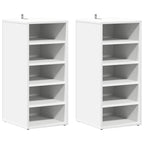 Scarpiere 2 pz Bianche 31,5x35x70 cm in Truciolato