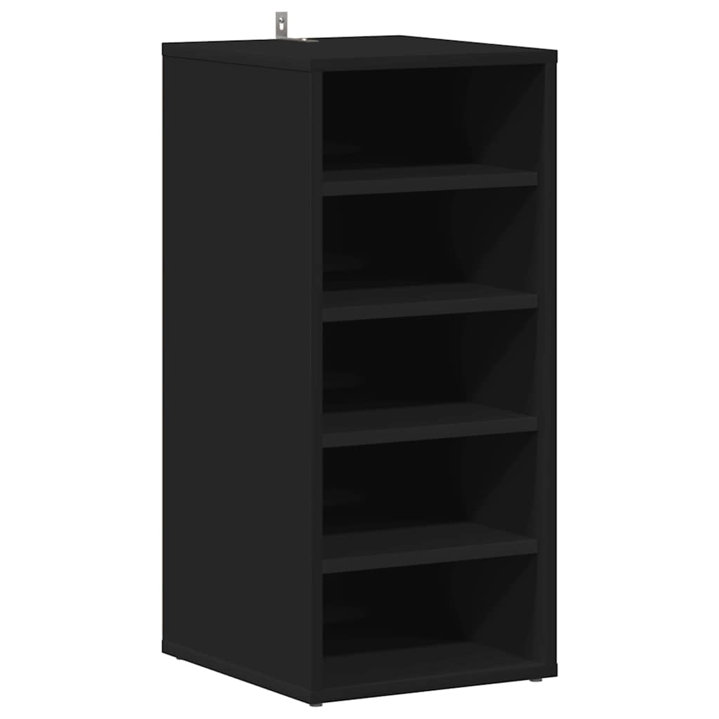 Scarpiera Nera 31,5x35x70 cm in Truciolato