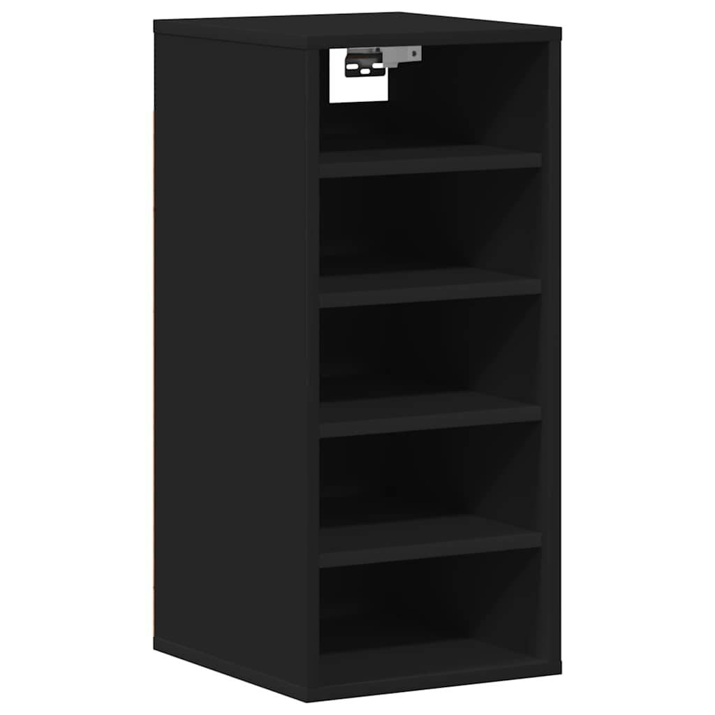 Scarpiere 2 pz Nere 31,5x35x70 cm in Truciolato