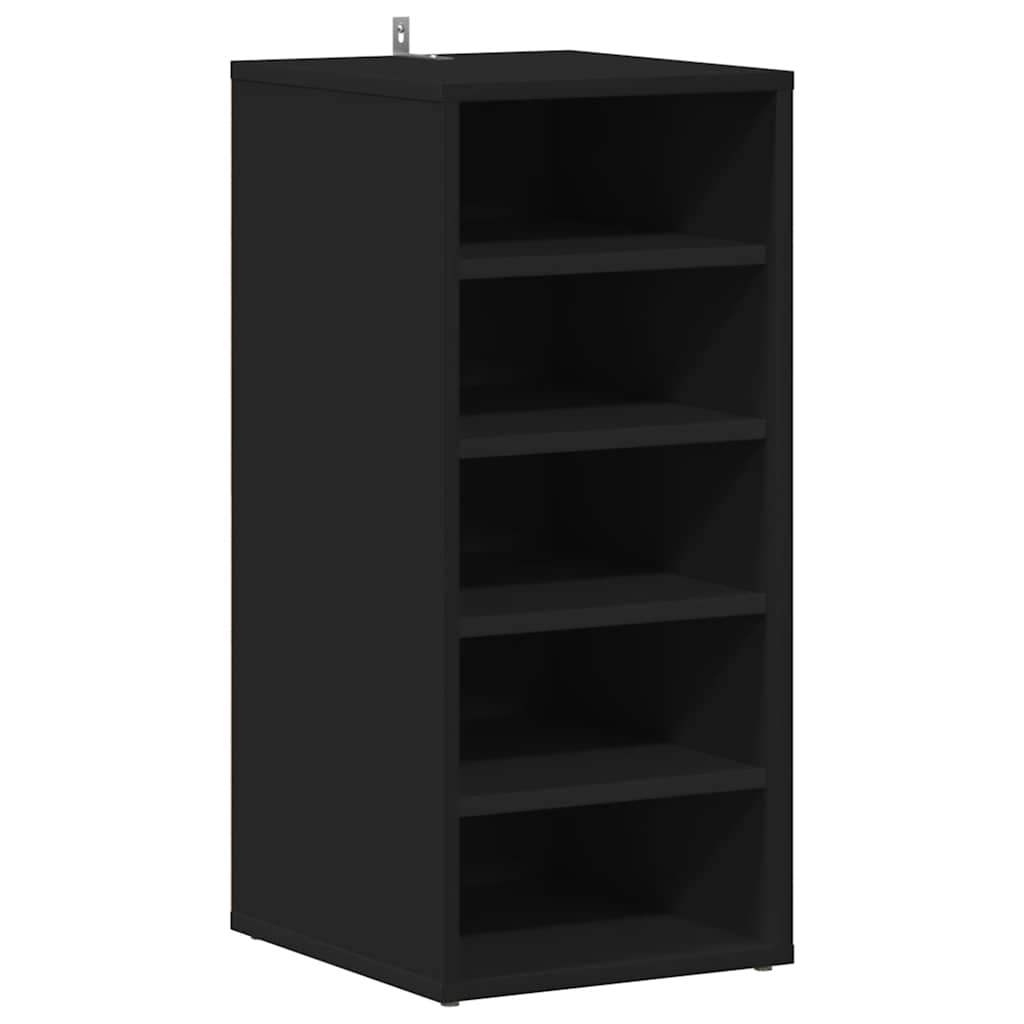 Scarpiere 2 pz Nere 31,5x35x70 cm in Truciolato