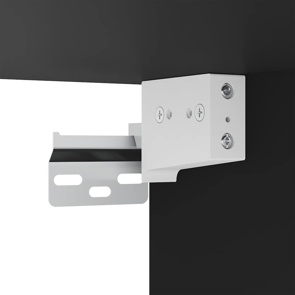Scarpiere 2 pz Nere 31,5x35x70 cm in Truciolato