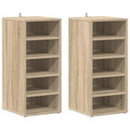 Scarpiere 2 pz Rovere Sonoma 31,5x35x70 cm in Truciolato