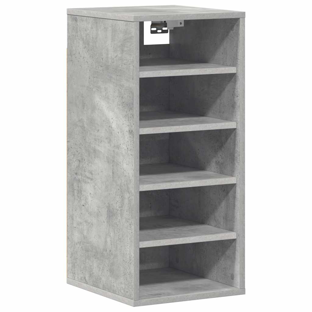 Scarpiere 2 pz Grigio Cemento 31,5x35x70 cm in Truciolato