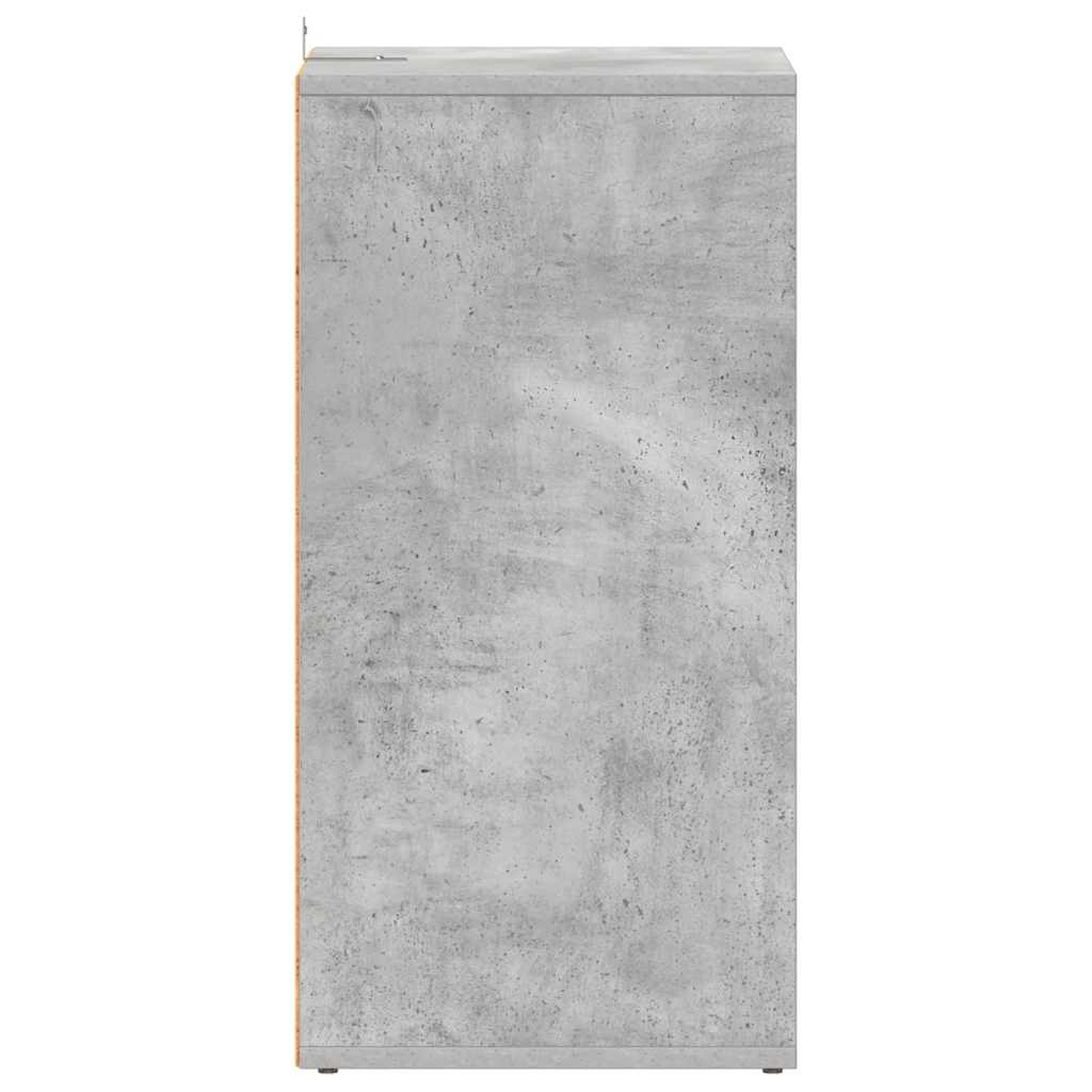 Scarpiere 2 pz Grigio Cemento 31,5x35x70 cm in Truciolato