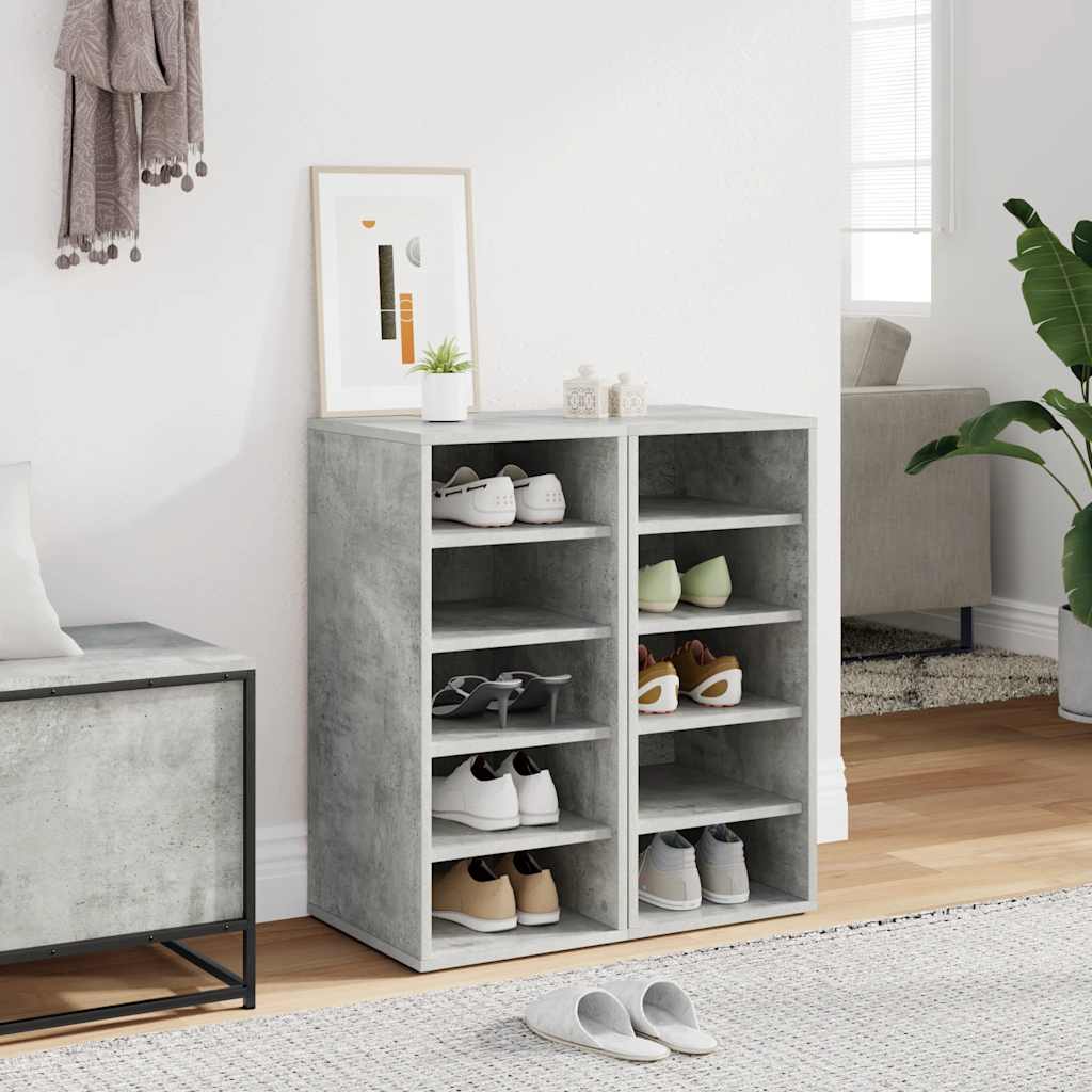 Scarpiere 2 pz Grigio Cemento 31,5x35x70 cm in Truciolato
