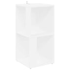 Pensile Angolare Bianco 33x33x67 cm in Legno Multistrato