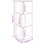 Armadio Angolare Bianco 33x33x100 cm in Truciolato