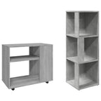 Armadio Angolare Grigio Cemento 33x33x100 cm in Truciolato