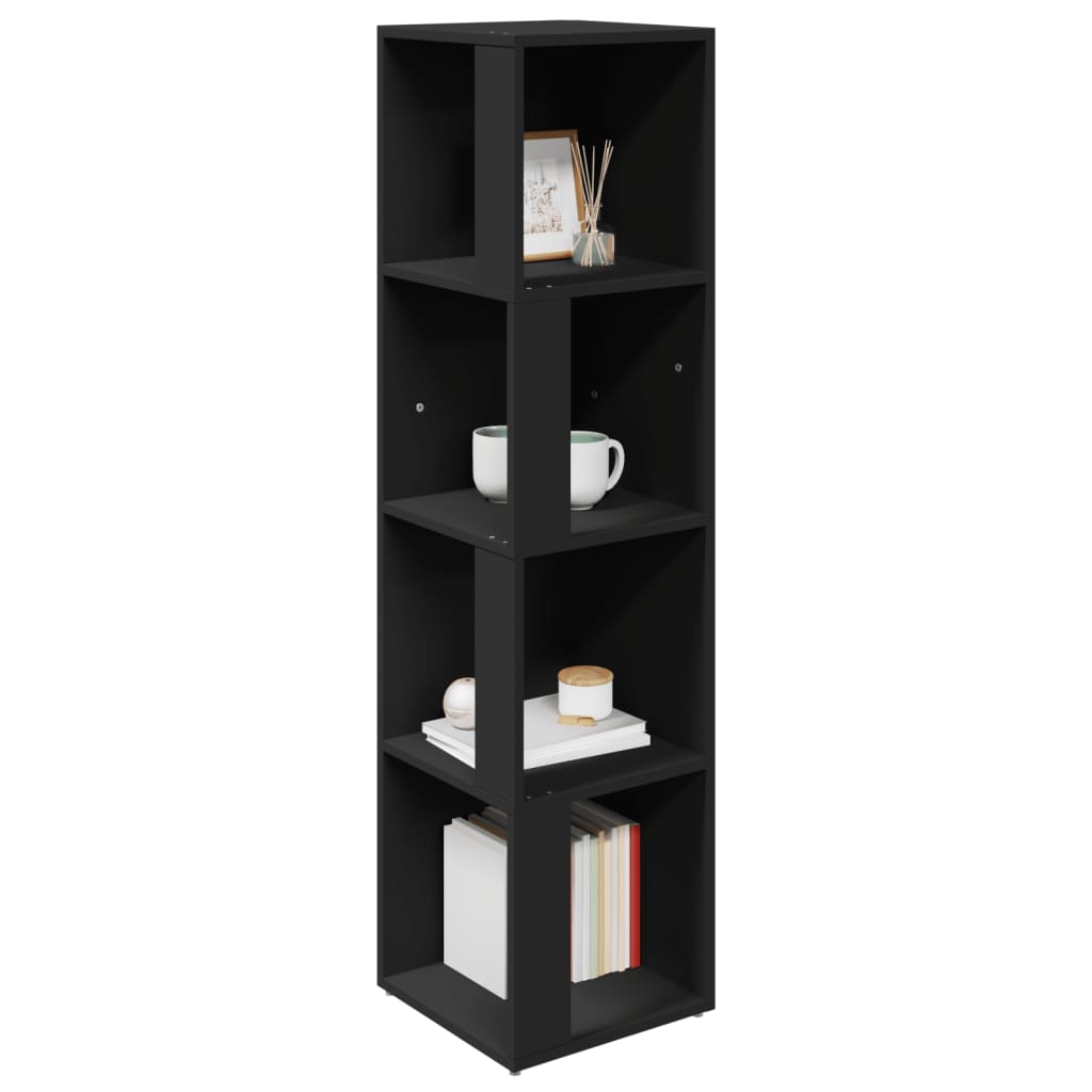 Armadio Angolare Nero 33x33x132 cm in Truciolato