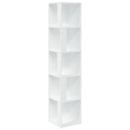 Armadio Angolare Bianco 33x33x164,5 cm in Truciolato
