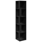 Armadio Angolare Nero 33x33x164,5 cm in Truciolato