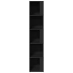 Armadio Angolare Nero 33x33x164,5 cm in Truciolato