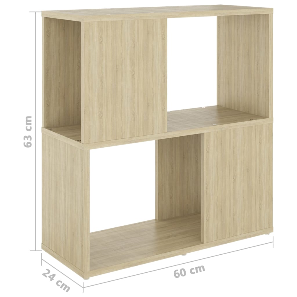 Libreria Rovere Sonoma 60x24x63 cm in Truciolato
