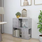 Libreria Grigio Cemento 60x24x63 cm in Truciolato