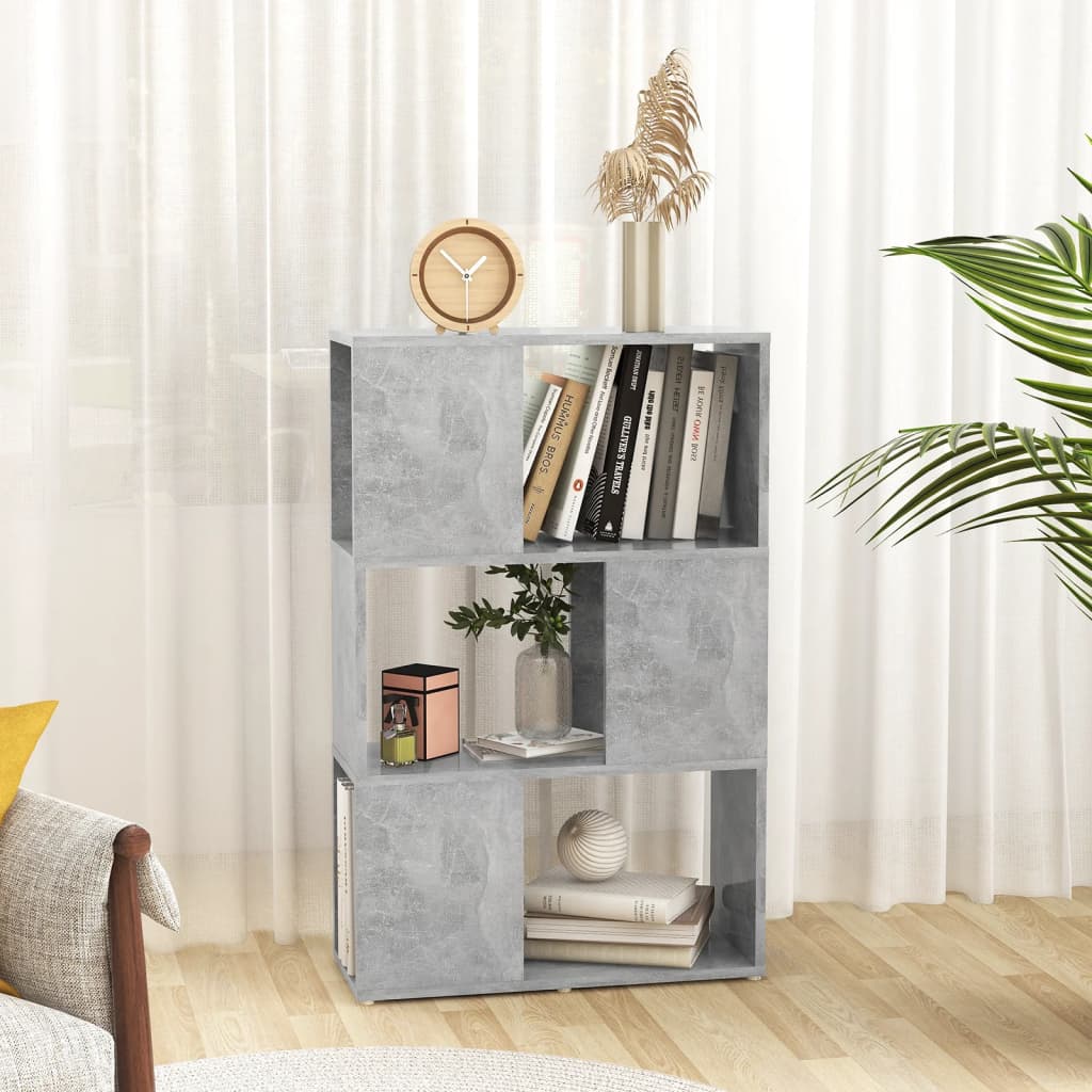 Libreria/Divisorio Grigio Cemento 60x24x94 cm in Truciolato