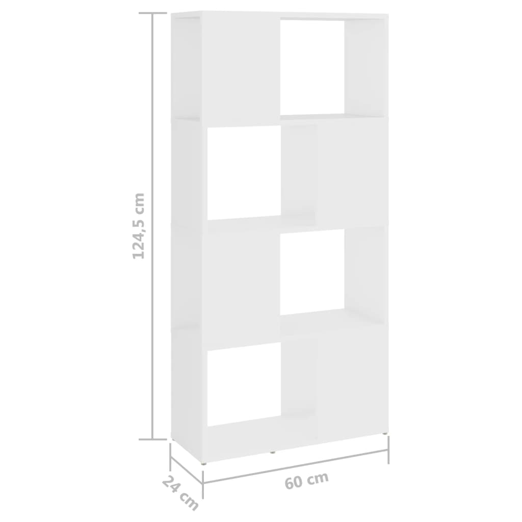 Libreria/Divisorio Bianco 60x24x124,5 cm in Truciolato