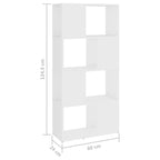 Libreria/Divisorio Bianco 60x24x124,5 cm in Truciolato