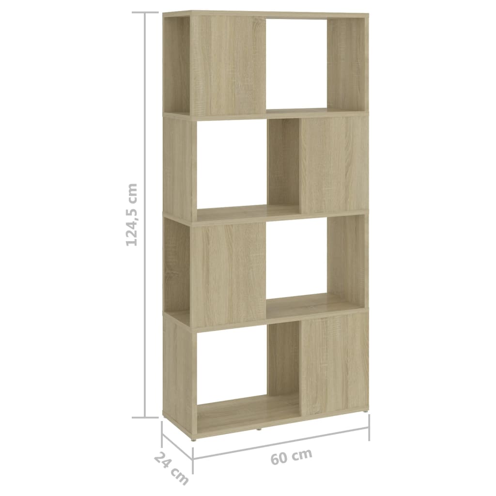 Libreria/Divisorio Rovere Sonoma 60x24x124,5 cm in Truciolato