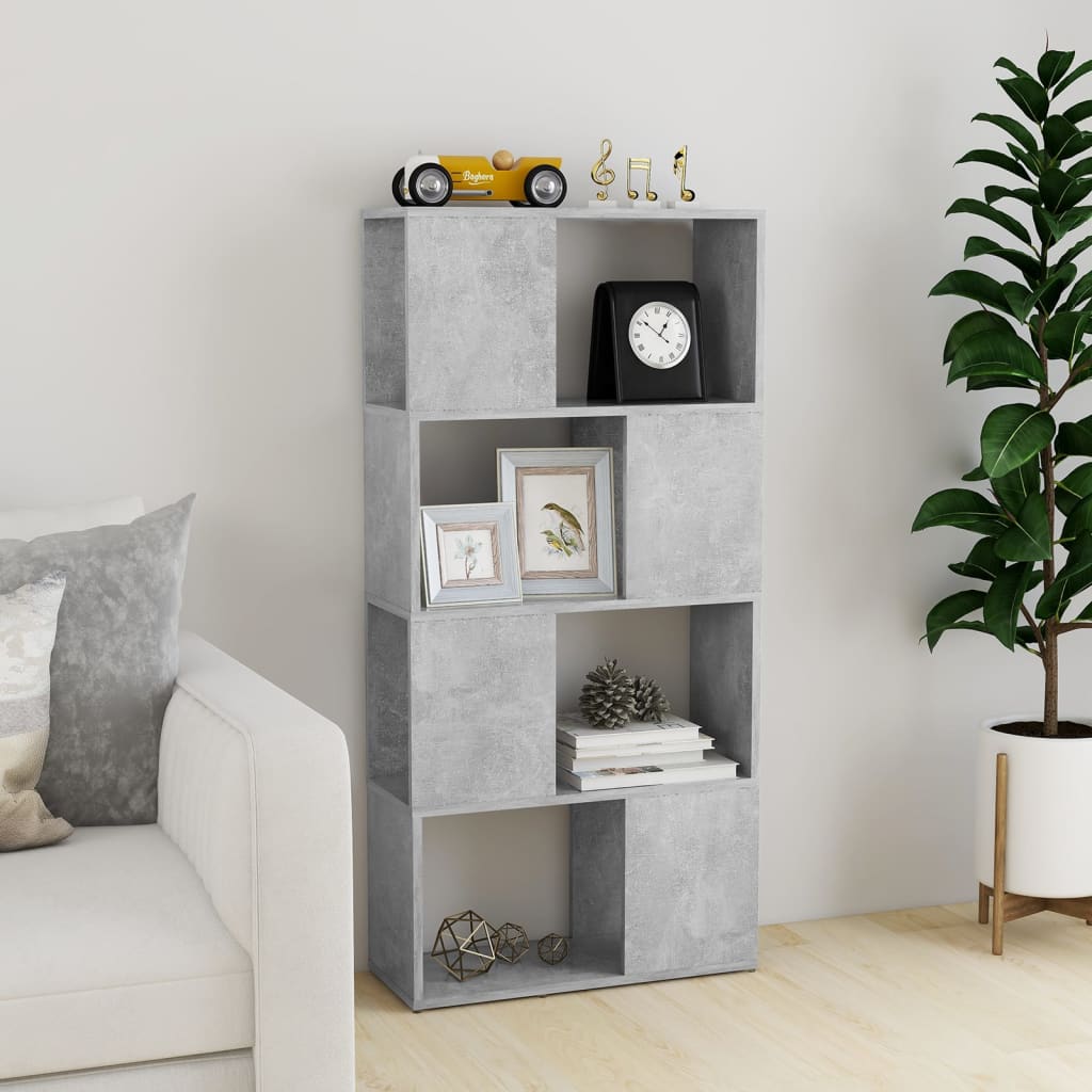 Libreria/Divisorio Grigio Cemento 60x24x124,5 cm