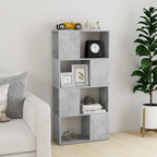Libreria/Divisorio Grigio Cemento 60x24x124,5 cm