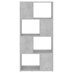 Libreria/Divisorio Grigio Cemento 60x24x124,5 cm